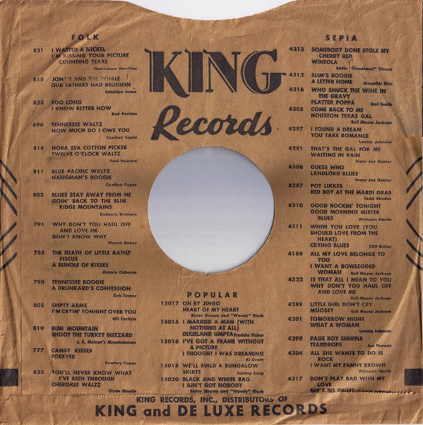 Cowboy Copas : Tennesee Waltz / How Much Do I Owe You (Shellac, 10")