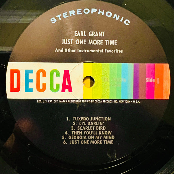 Earl Grant : Just One More Time And Other Instrumental Favorites (LP, Album)