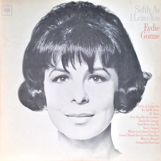 Eydie Gorme* : Softly, As I Leave You (LP, Album, Mono)