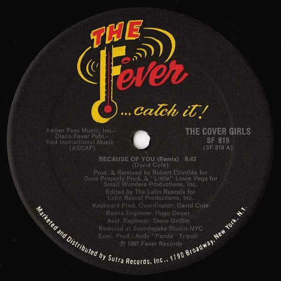 The Cover Girls : Because Of You (12")