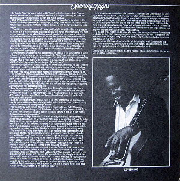 Kevin Eubanks : Opening Night (LP)