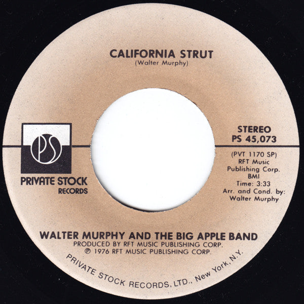 Walter Murphy And The Big Apple Band* : A Fifth Of Beethoven (7", Spe)