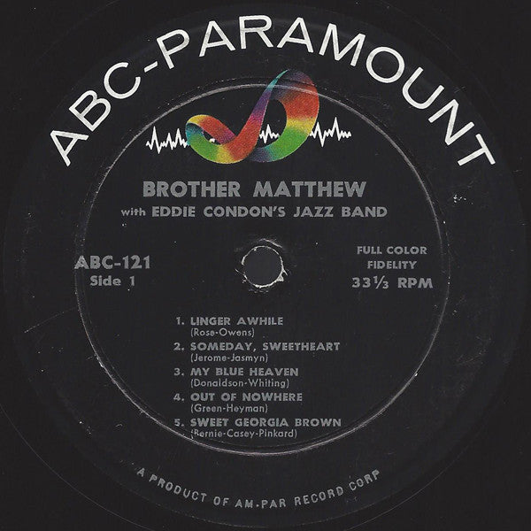 Brother Matthew (2) With Eddie Condon's Jazz Band : Brother Matthew With Eddie Condon's Jazz Band (LP)