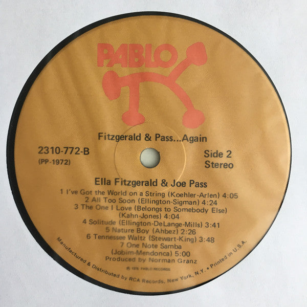 Ella Fitzgerald / Joe Pass : Fitzgerald & Pass...Again (LP, Album)