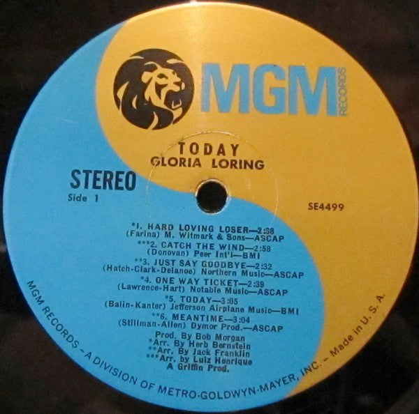 Gloria Loring : Today (LP, Album)