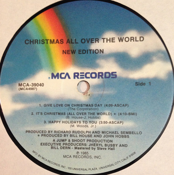 New Edition : Christmas All Over The World (LP, Album, Pin)