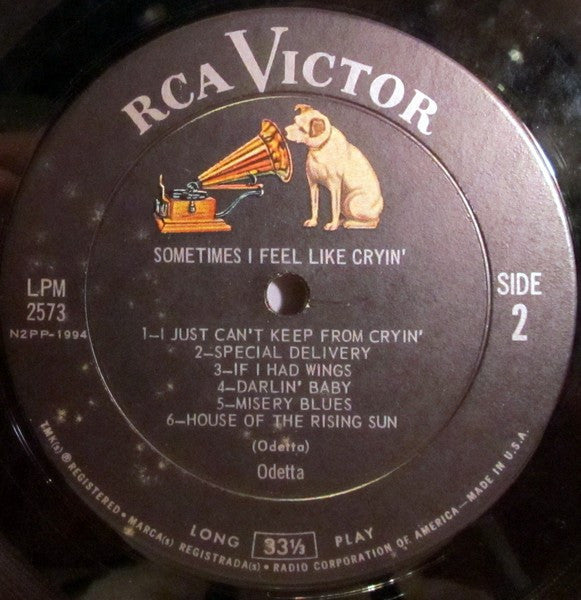 Odetta : Sometimes I Feel Like Cryin' (LP, Album, Mono, Ind)