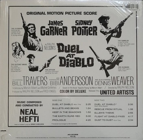 Neal Hefti : Duel At Diablo (Original Motion Picture Score) (LP, Album, RE)