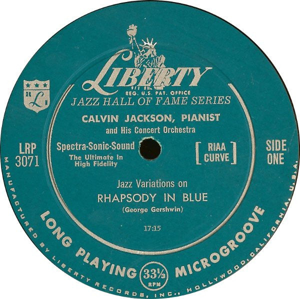 Calvin Jackson And His Orchestra / The Calvin Jackson Quartet : Jazz Variations On Gershwin's Rhapsody In Blue (LP, Album, Mono)