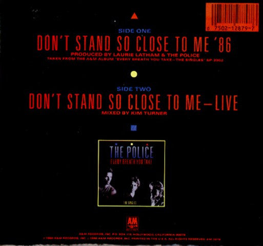 The Police : Don't Stand So Close To Me '86 (7", Single, Promo)