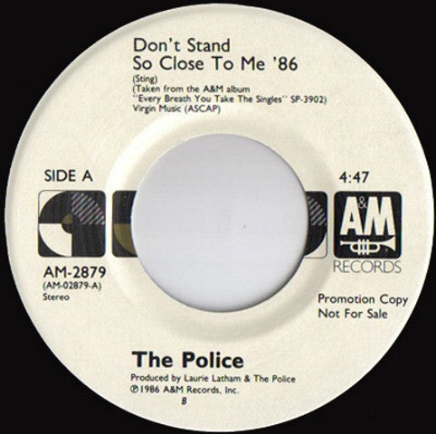 The Police : Don't Stand So Close To Me '86 (7", Single, Promo)