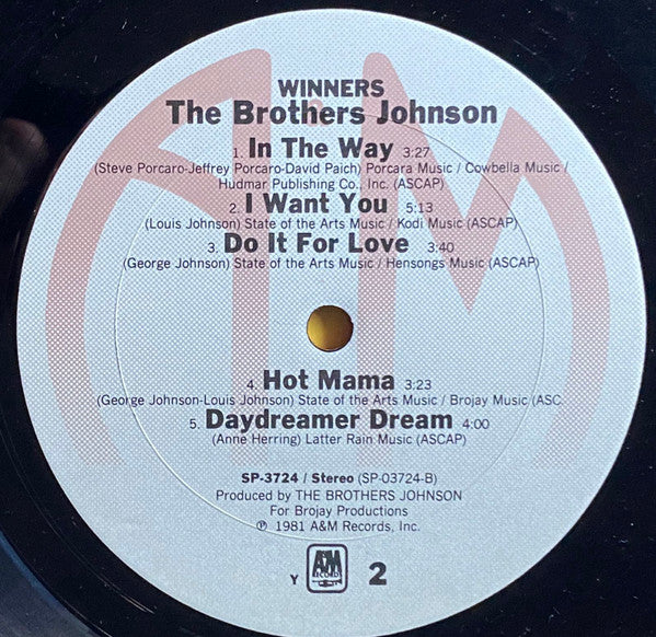 The Brothers Johnson* : Winners (LP, Album, Y o)