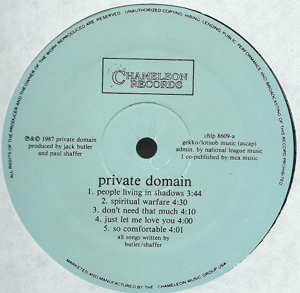 Private Domain : Private Domain (LP, Album)