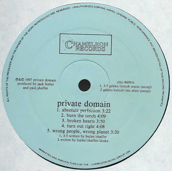 Private Domain : Private Domain (LP, Album)