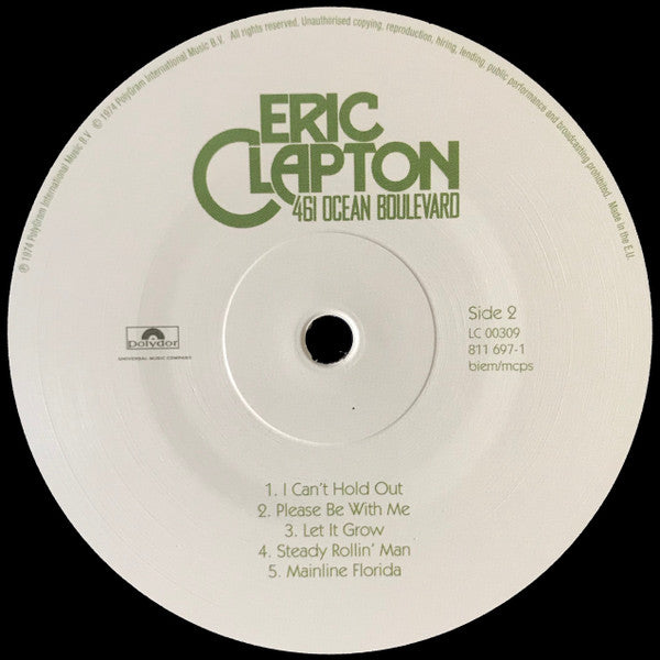 Eric Clapton : 461 Ocean Boulevard (LP, Album, RE, Gat)