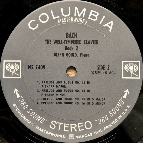 Johann Sebastian Bach - Glenn Gould : The Well-Tempered Clavier, Book 2, Preludes And Fugues 9-16 (LP, Album)