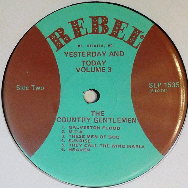 The Country Gentlemen : Yesterday & Today - Volume 3 (LP, Comp)