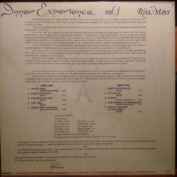 Rita Moss : Inner Experience Vol. 1 (LP, Album)