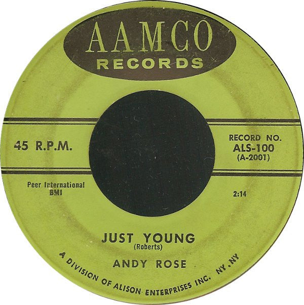 Andy Rose (5) : Just Young (7")