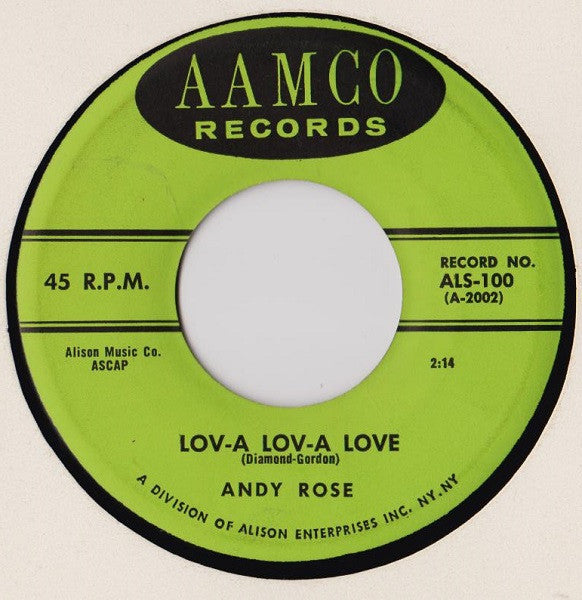 Andy Rose (5) : Just Young (7")