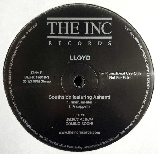 Lloyd Feat. Ashanti : Southside (12", Promo)
