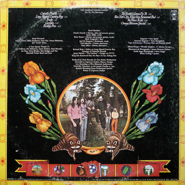 The Charlie Daniels Band : Fire On The Mountain (LP, Album, RE, Pla)