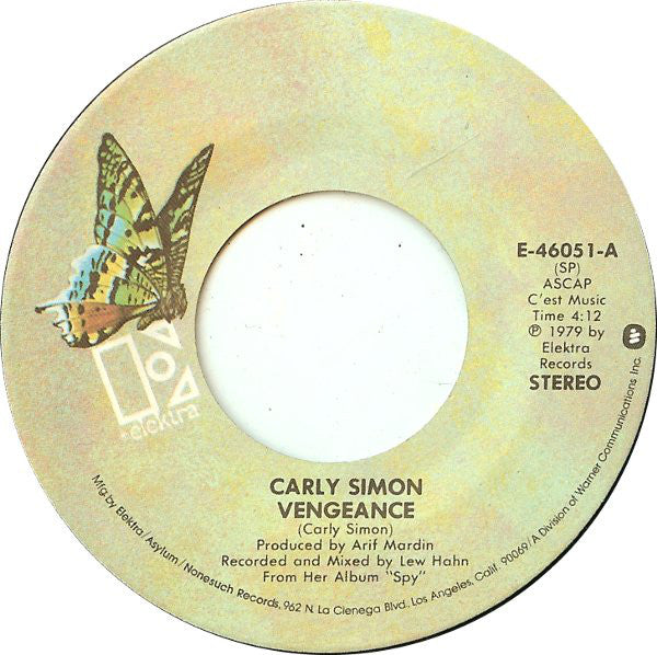 Carly Simon : Vengeance  (7", Spe)