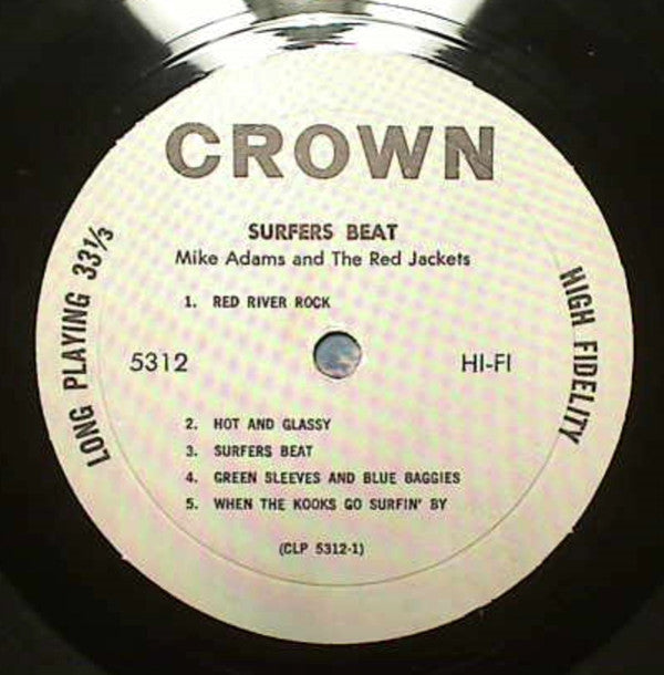 Mike Adams And The Red Jackets : Surfers Beat (LP, Mono)