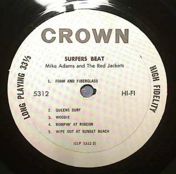 Mike Adams And The Red Jackets : Surfers Beat (LP, Mono)