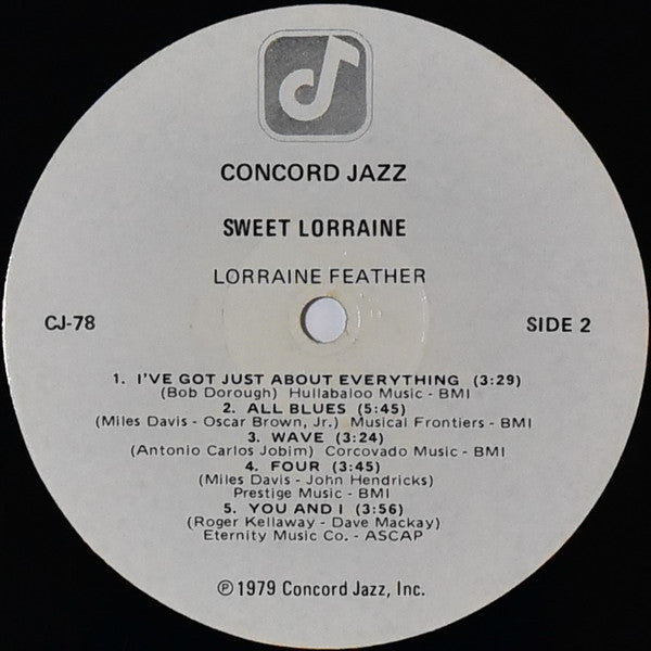 Lorraine Feather : Sweet Lorraine (LP, Album)