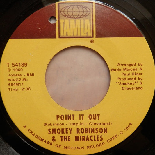 Smokey Robinson & The Miracles* : Point It Out / Darling Dear (7", Single, ARP)