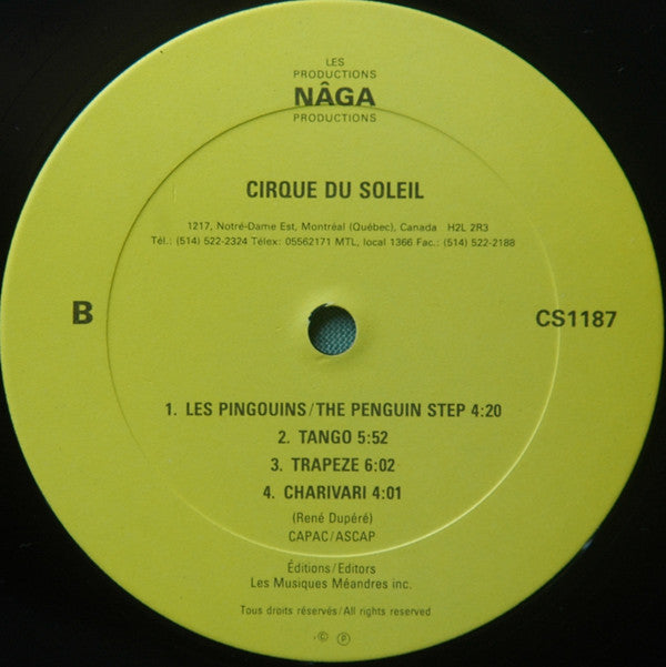 Cirque Du Soleil : Cirque Du Soleil (LP, Album)