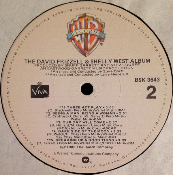 David Frizzell & Shelly West : The David Frizzell And Shelly West Album (LP, Jac)