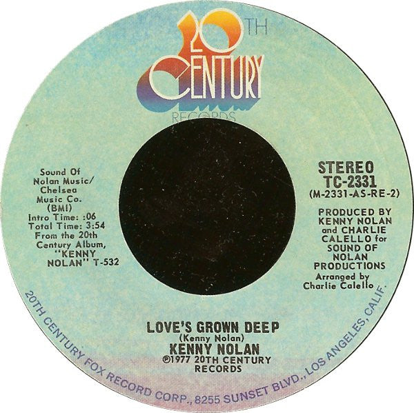 Kenny Nolan : Love's Grown Deep (7", Single, Styrene, Ter)