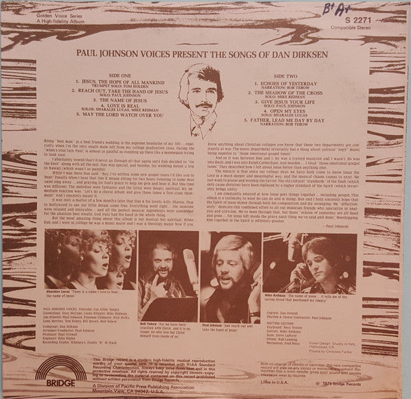 Paul Johnson Voices : Sing The Songs Of Dan Dirksen (LP, Album)