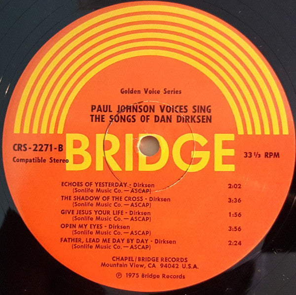 Paul Johnson Voices : Sing The Songs Of Dan Dirksen (LP, Album)