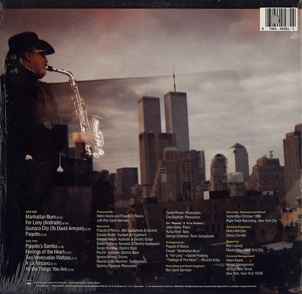 Paquito D'Rivera : Manhattan Burn (LP, Album, Car)