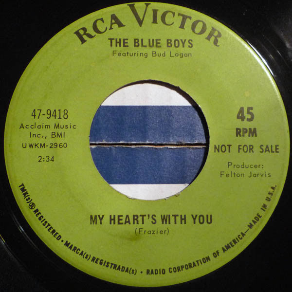 The Blue Boys (2) featuring Bud Logan : I'm Not Ready Yet (7", Single, Promo)