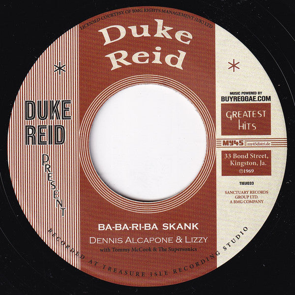 Ken Parker, Dennis Alcapone & Lizzy with Tommy McCook & The Supersonics : I Can't Hide /Ba-Ba-Ri-Ba Skank (7", RE)