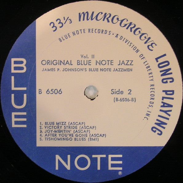 Sidney DeParis' Blue Note Jazzmen / James P. Johnson's Blue Note Jazzmen : Original Blue Note Jazz Volume II (LP, Comp, Gat)
