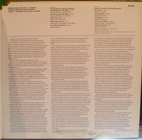 Sidney DeParis' Blue Note Jazzmen / James P. Johnson's Blue Note Jazzmen : Original Blue Note Jazz Volume II (LP, Comp, Gat)