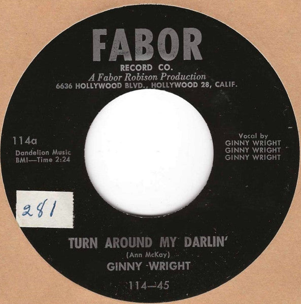 Ginny Wright : Turn Around My Darlin' ~ How To Get Married (7", Single)