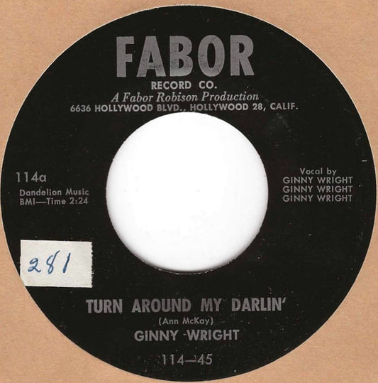 Ginny Wright : Turn Around My Darlin' ~ How To Get Married (7", Single)