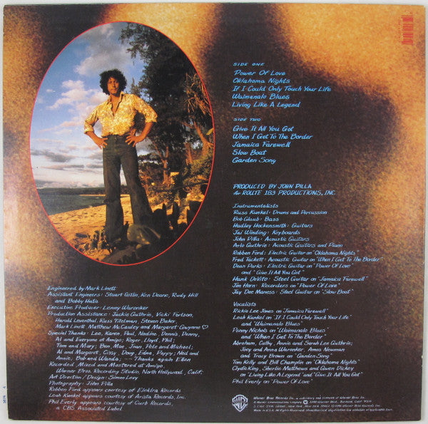 Arlo Guthrie : Power Of Love (LP, Album, Win)