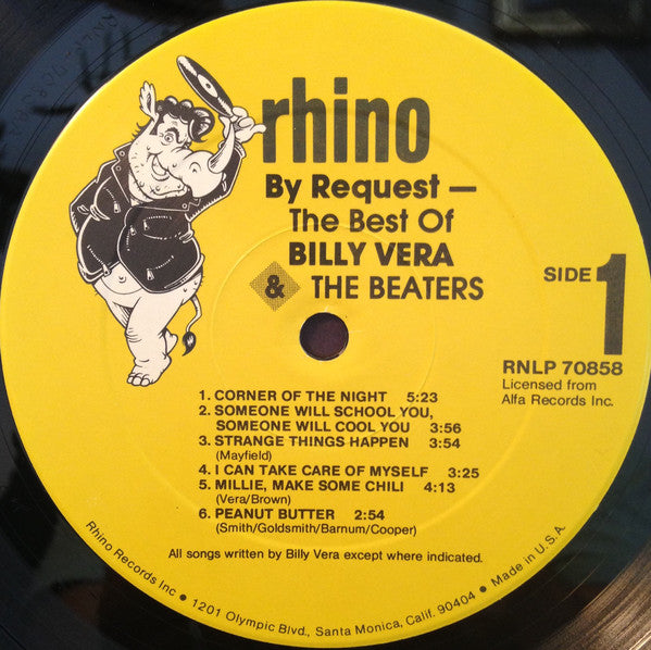 Billy Vera & The Beaters : By Request (The Best Of Billy Vera & The Beaters) (LP, Comp)