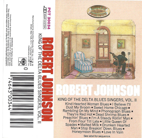 Robert Johnson : King Of The Delta Blues Singers, Vol. 2 (Cass, Comp, Mono, RE)
