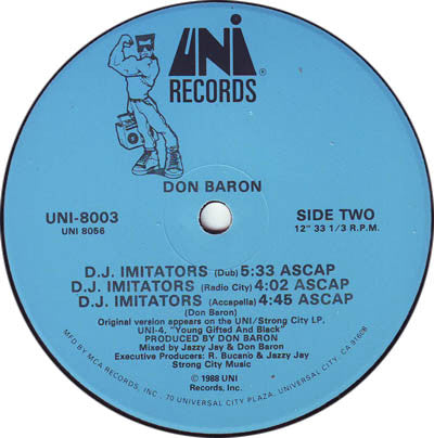 Don Baron : D.J. Imitators (12")