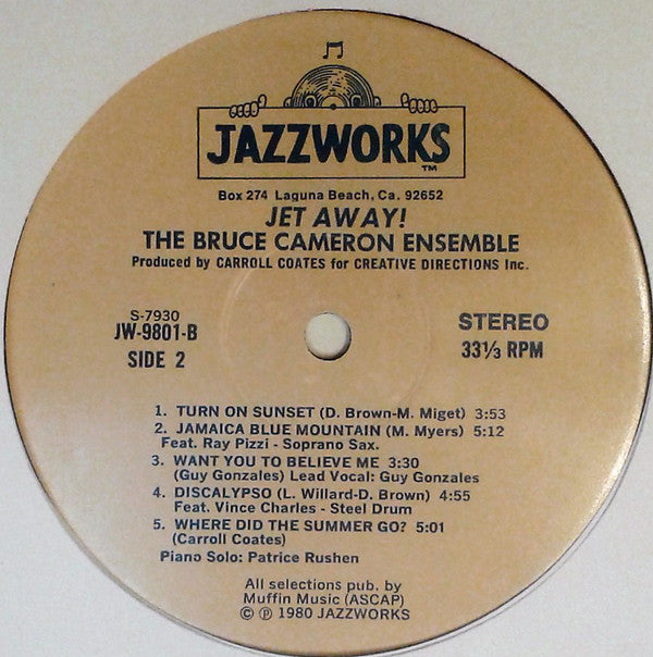 The Bruce Cameron Ensemble : Jet Away (LP, Album)