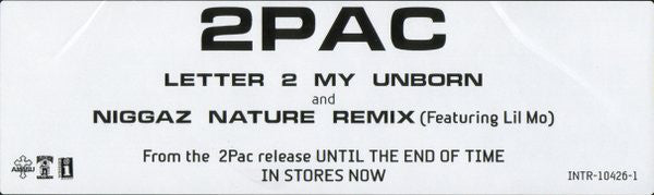 2Pac : Letter 2 My Unborn / Niggaz Nature Remix (12", Promo)