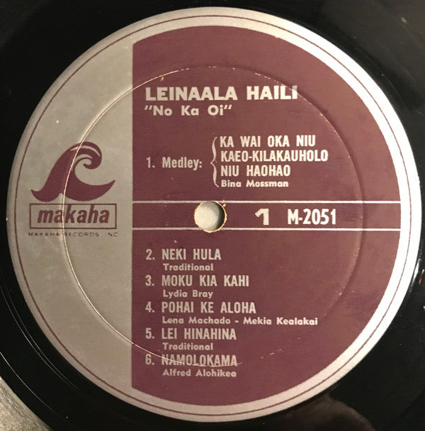 Leinaala Haili Featuring Sonny Chillingworth : No Ka Oi (LP, Album)